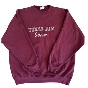 Vintage BIKE embroidered Texas A&M Soccer Crewneck Sweater - Maroon XL